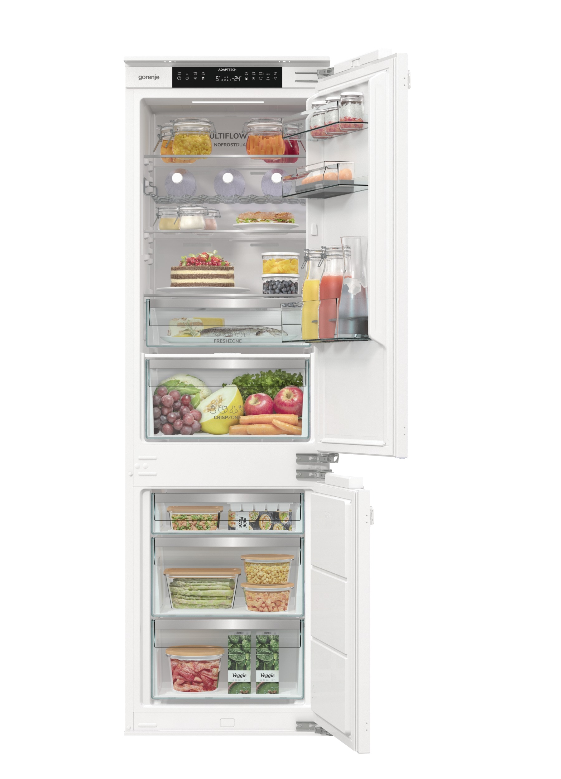 GORENJE Einbaukühlgefrierkombination "NRKI517C62WF" 177,2 cm hoch 54 cm breit Wifi weiß - Rabatt: 44 % Küchengeräte & Zubehör online kaufen