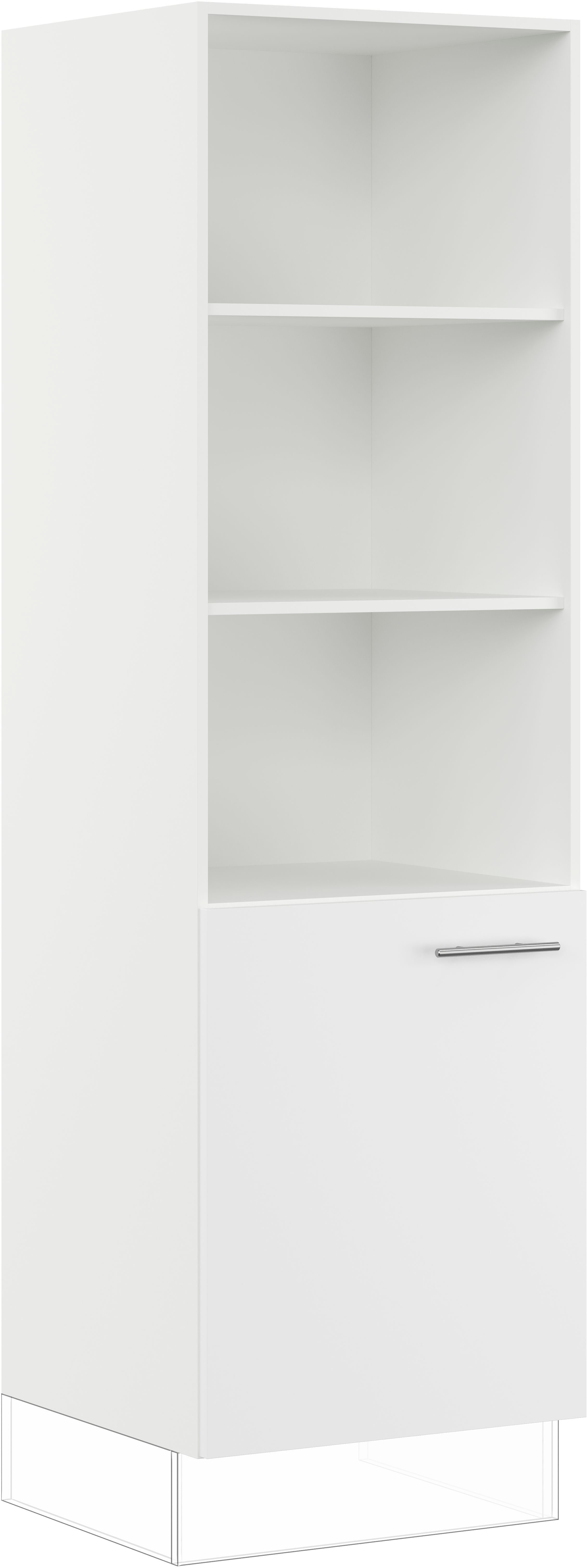 IMPULS KÜCHEN Seitenschrank ""Valencia & Tirana", Breite/Höhe: 60/190,7 cm" vormontiert, mit Drehtür, mit verstellbaren Fachböden weiß - Rabatt: 48 % Küchenmöbel online kaufen