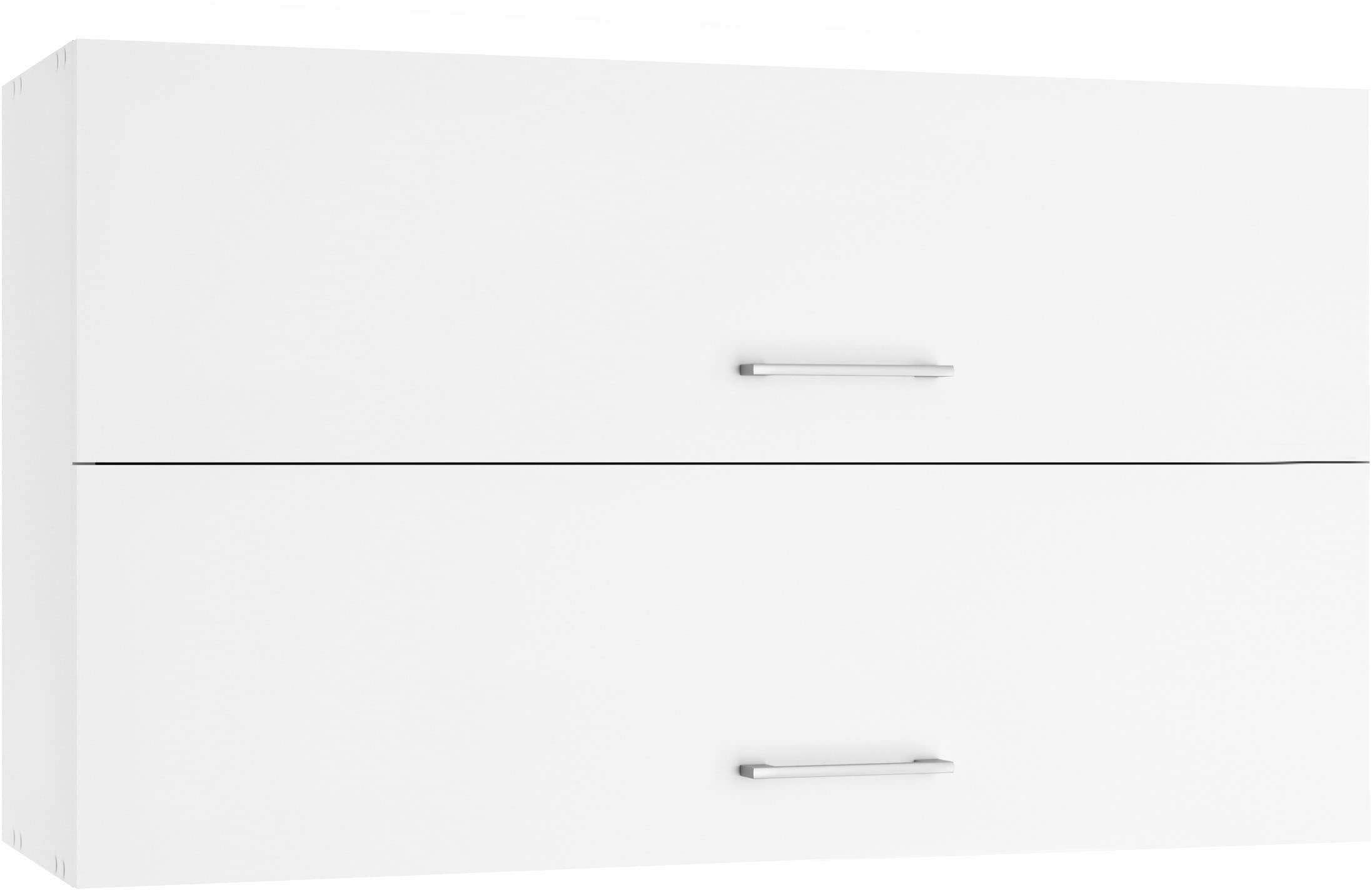 KOCHSTATION Klapphängeschrank "KS-Milan" Klapphängeschrank 100 cm, matte oder hochglänzende Fronten weiß - Rabatt: 28 % Küchenmöbel online kaufen