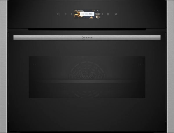 NEFF Backofen mit Mikrowelle N 70 "C24MR21N0" mit EasyClean Platzsparende Mikrowelle mit schonender Inverter-Technologie silberfarben - Rabatt: 44 % Küchenmöbel Produktbild