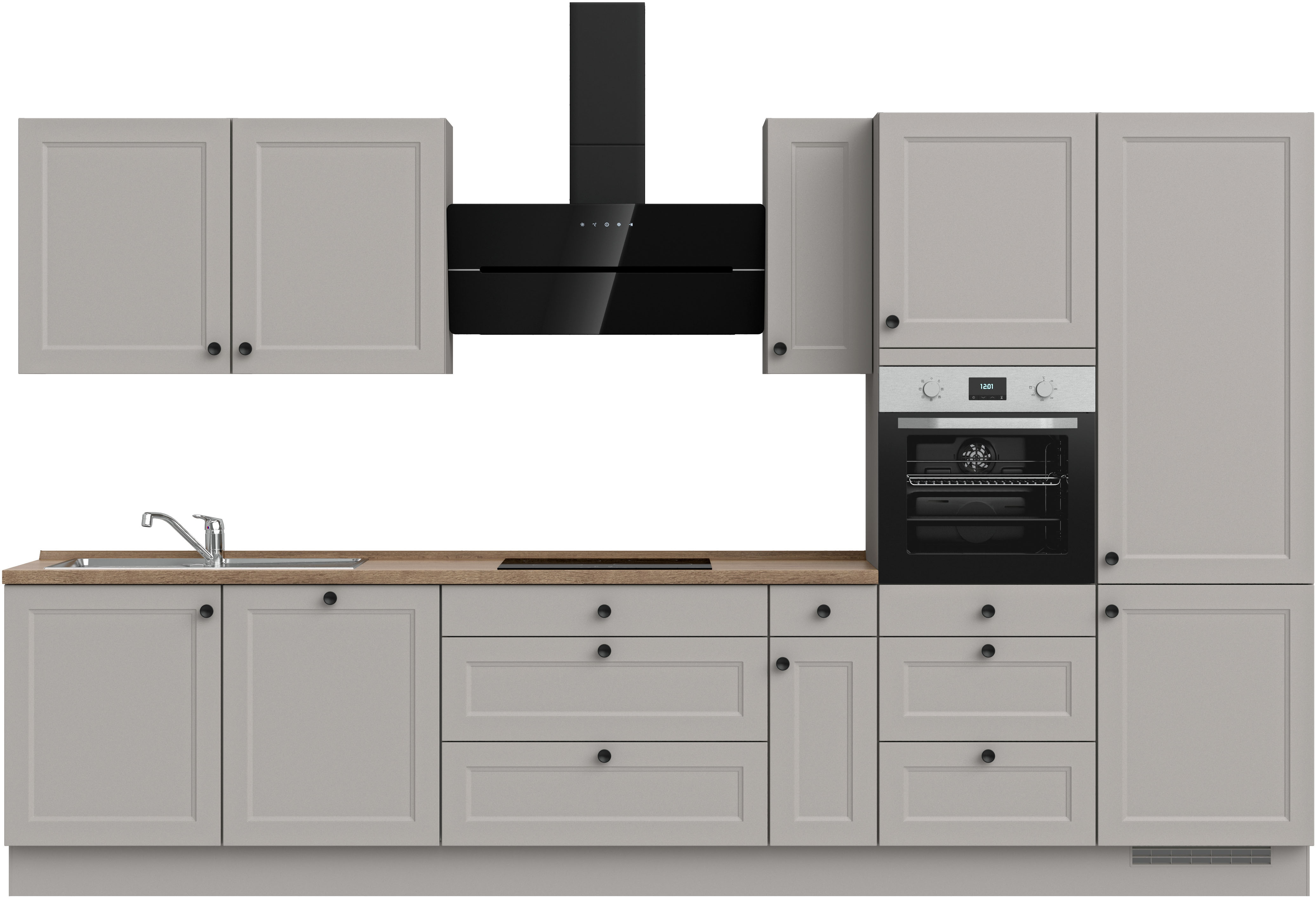 nobilia Küchenzeile ""Cascada premium"", vormontiert, Ausrichtung wählbar, Breite 360 cm, ohne E-Geräte küche: front: lacklaminat steingrau, korpus: steingrau, arbeitsplatte: eiche havanna nachbildung,, , arbeitsplatte: eiche havanna nachbildung - B/H/T: 360,3 cm x 216,6 cm x 60 cm, Küchenzeile, Spülenschrank links - Rabatt: 43 % Einbauküchen und Küchenzeilen online kaufen nobilia Küchenzeile ""Cascada premium"", vormontiert, Ausrichtung wählbar, Breite 360 cm, ohne E-Geräte küche: front: lacklaminat steingrau, korpus: steingrau, arbeitsplatte: eiche havanna nachbildung,, , arbeitsplatte: eiche havanna nachbildung - B/H/T: 360,3 cm x 216,6 cm x 60 cm, Küchenzeile, Spülenschrank links - Rabatt: 43 % Einbauküchen und Küchenzeilen online kaufen