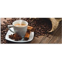Artland Küchenrückwand "Kaffeetasse Leinensack mit Kaffeebohnen", (1 tlg.), Alu Spritzschutz mit Klebeband, einfache Montage braun - B/H: 120 cm x 50 cm - Rabatt: 12 % Küchenrückwände online kaufen Artland Küchenrückwand "Kaffeetasse Leinensack mit Kaffeebohnen", (1 tlg.), Alu Spritzschutz mit Klebeband, einfache Montage braun - B/H: 120 cm x 50 cm - Rabatt: 12 % Küchenrückwände online kaufen