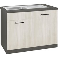 wiho Küchen Spülenschrank "Esbo", 110 cm breit, inkl. Tür/Sockel für Geschirrspüler front: wilton oak, korpus: anthrazit - B/H/T: 110 cm x 85 cm x 60 cm, 2 St. - Rabatt: 18 % Küchenmöbel online kaufen wiho Küchen Spülenschrank "Esbo", 110 cm breit, inkl. Tür/Sockel für Geschirrspüler front: wilton oak, korpus: anthrazit - B/H/T: 110 cm x 85 cm x 60 cm, 2 St. - Rabatt: 18 % Küchenmöbel online kaufen