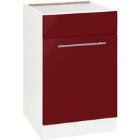 wiho Küchen Spülenschrank "Flexi2", Breite 50 cm front: rot glanz, korpus: weiß - B/H/T: 50 cm x 82 cm x 57 cm - Rabatt: 38 % Küchenmöbel online kaufen wiho Küchen Spülenschrank "Flexi2", Breite 50 cm front: rot glanz, korpus: weiß - B/H/T: 50 cm x 82 cm x 57 cm - Rabatt: 38 % Küchenmöbel online kaufen