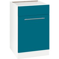 wiho Küchen Spülenschrank "Flexi2", Breite 50 cm front: ozeanblau, korpus: weiß - B/H/T: 50 cm x 82 cm x 57 cm - Rabatt: 27 % Küchenmöbel online kaufen wiho Küchen Spülenschrank "Flexi2", Breite 50 cm front: ozeanblau, korpus: weiß - B/H/T: 50 cm x 82 cm x 57 cm - Rabatt: 27 % Küchenmöbel online kaufen