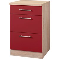 wiho Küchen Unterschrank "Montana", 50 cm breit mit 2 Auszügen front: burgund, korpus und arbeitsplatte: sonoma eiche - B/H/T: 50 cm x 85 cm x 60 cm - Rabatt: 46 % Küchenmöbel online kaufen wiho Küchen Unterschrank "Montana", 50 cm breit mit 2 Auszügen front: burgund, korpus und arbeitsplatte: sonoma eiche - B/H/T: 50 cm x 85 cm x 60 cm - Rabatt: 46 % Küchenmöbel online kaufen