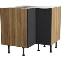 OPTIFIT Eckunterschrank "Aken" anthrazit hochglanz, wildeiche nachbildung - B/H/T: 90 cm x 87 cm x 58,4 cm - Rabatt: 21 % Küchenmöbel online kaufen OPTIFIT Eckunterschrank "Aken" anthrazit hochglanz, wildeiche nachbildung - B/H/T: 90 cm x 87 cm x 58,4 cm - Rabatt: 21 % Küchenmöbel online kaufen