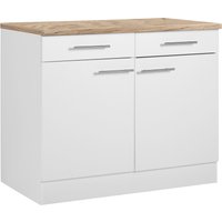 OPTIFIT Unterschrank "Mini", Breite 100 cm weiß, wildeichefarben - B/H/T: 100 cm x 84,8 cm x 60 cm, 2 St. - Rabatt: 20 % Küchenmöbel online kaufen OPTIFIT Unterschrank "Mini", Breite 100 cm weiß, wildeichefarben - B/H/T: 100 cm x 84,8 cm x 60 cm, 2 St. - Rabatt: 20 % Küchenmöbel online kaufen