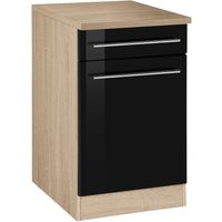HELD MÖBEL Unterschrank "Eton", Breite 50 cm schwarz hochglanz - B/H/T: 50 cm x 85 cm x 60 cm, 1 St. - Rabatt: 25 % Küchenmöbel online kaufen HELD MÖBEL Unterschrank "Eton", Breite 50 cm schwarz hochglanz - B/H/T: 50 cm x 85 cm x 60 cm, 1 St. - Rabatt: 25 % Küchenmöbel online kaufen
