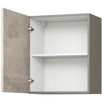 Kochstation Hängeschrank "KS-Trea O40-60", inklusive Einlegeboden, Breite 40 cm, Höhe 60 cm betonfarben hell, anthrazit - B/H/T: 40 cm x 60 cm x 35 cm, Türanschlag rechts, 1 St. - Rabatt: 27 % Küchenmöbel online kaufen