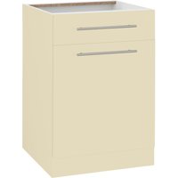 wiho Küchen Unterschrank "Unna", 60 cm breit, ohne Arbeitsplatte front und korpus: magnolia - B/H/T: 60 cm x 82 cm x 57 cm, 1 St. - Rabatt: 35 % Küchenmöbel online kaufen