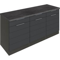 Kochstation Unterschrank "KS-Luhe", 180 cm breit, für viel Stauraum, MDF-Fronten mit waagerechter Lisene grau matt, grafit - B/H/T: 180 cm x 86 cm x 60 cm, 3 St. - Rabatt: 28 % Küchenmöbel online kaufen Kochstation Unterschrank "KS-Luhe", 180 cm breit, für viel Stauraum, MDF-Fronten mit waagerechter Lisene grau matt, grafit - B/H/T: 180 cm x 86 cm x 60 cm, 3 St. - Rabatt: 28 % Küchenmöbel online kaufen