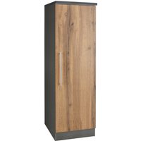 Kochstation Seitenschrank "KS-Samos", 50 cm breit wotaneichefarben, grafit - B/H/T: 50 cm x 165 cm x 60 cm, 1 St. - Rabatt: 27 % Küchenmöbel online kaufen