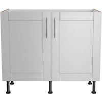 OPTIFIT Spülenschrank "Ahus", Breite 100 cm hellgrau matt, wildeiche nachbildung - B/H/T: 100 cm x 87 cm x 58,4 cm, 2 St. - Rabatt: 30 % Küchenmöbel online kaufen OPTIFIT Spülenschrank "Ahus", Breite 100 cm hellgrau matt, wildeiche nachbildung - B/H/T: 100 cm x 87 cm x 58,4 cm, 2 St. - Rabatt: 30 % Küchenmöbel online kaufen