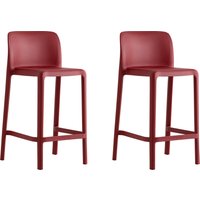 connubia Barhocker "Bayo", (Set, 2 St.), Indoor- und Outdoorgeeignet rot oxid - B/H/T: 47 cm x 90 cm x 46,5 cm, Set - Rabatt: 17 % Küchenmöbel online kaufen