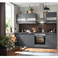 Kochstation Küche "KS-Luhe", 240 cm breit, wahlweise mit oder ohne E-Geräten, gefräste MDF-Fronten küche: grau matt, grafit, front: weiß matt, korpus: grafit, arbeitsplatte: oxid stone - B/T: 180 cm x 60 cm, ohne E-Geräte - Rabatt: 23 % Einbauküchen und Küchenzeilen online kaufen Kochstation Küche "KS-Luhe", 240 cm breit, wahlweise mit oder ohne E-Geräten, gefräste MDF-Fronten küche: grau matt, grafit, front: weiß matt, korpus: grafit, arbeitsplatte: oxid stone - B/T: 180 cm x 60 cm, ohne E-Geräte - Rabatt: 23 % Einbauküchen und Küchenzeilen online kaufen