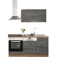 Kochstation Küchenzeile "KS-Samos", ohne E-Geräte, Breite 170 cm küche: beton oxid, wotaneichefarben,, korpus: wotaneichefarben, arbeitsplatte: wotaneichefarben - B/T: 170 cm x 60 cm - Rabatt: 24 % Einbauküchen und Küchenzeilen online kaufen