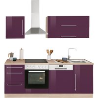 Kochstation Küchenzeile "KS-Samos", ohne E-Geräte, Breite 220 cm küche: aubergine hochglanz, eiche sonoma,, korpus: eiche sonoma, arbeitsplatte: eiche sonoma - B/T: 220 cm x 60 cm - Rabatt: 24 % Einbauküchen und Küchenzeilen online kaufen Kochstation Küchenzeile "KS-Samos", ohne E-Geräte, Breite 220 cm küche: aubergine hochglanz, eiche sonoma,, korpus: eiche sonoma, arbeitsplatte: eiche sonoma - B/T: 220 cm x 60 cm - Rabatt: 24 % Einbauküchen und Küchenzeilen online kaufen