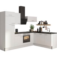 OPTIFIT Küche "Klara", 270 x 200 cm breit, wahlweise mit E-Geräten küche: weiß, weiß, front: weiß, korpus: weiß, arbeitsplatte: black stone - B/T: 270 cm x 60 cm, mit E-Geräten - Rabatt: 15 % Einbauküchen und Küchenzeilen online kaufen OPTIFIT Küche "Klara", 270 x 200 cm breit, wahlweise mit E-Geräten küche: weiß, weiß, front: weiß, korpus: weiß, arbeitsplatte: black stone - B/T: 270 cm x 60 cm, mit E-Geräten - Rabatt: 15 % Einbauküchen und Küchenzeilen online kaufen