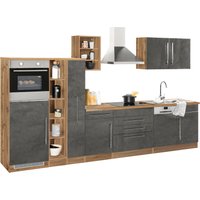 Kochstation Küchenzeile "KS-Samos", mit E-Geräten, Breite 350 cm mit Stangengriffen aus Metall küche: beton oxid, wotaneichefarben,, korpus: wotaneichefarben, arbeitsplatte: wotaneichefarben - B/T: 350 cm x 60 cm, mit Cerankochfeld (SCHOTT) - Rabatt: 34 % Einbauküchen und Küchenzeilen online kaufen Kochstation Küchenzeile "KS-Samos", mit E-Geräten, Breite 350 cm mit Stangengriffen aus Metall küche: beton oxid, wotaneichefarben,, korpus: wotaneichefarben, arbeitsplatte: wotaneichefarben - B/T: 350 cm x 60 cm, mit Cerankochfeld (SCHOTT) - Rabatt: 34 % Einbauküchen und Küchenzeilen online kaufen