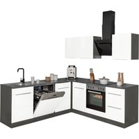 Kochstation Winkelküche "KS-Brindisi", ohne Geräte, Stellbreite 220/220 cm küche: weiß hochglanz, grafit,, korpus: grafit, arbeitsplatte: eichefarben - B/T: 220 cm x 160 cm - Rabatt: 23 % Einbauküchen und Küchenzeilen online kaufen Kochstation Winkelküche "KS-Brindisi", ohne Geräte, Stellbreite 220/220 cm küche: weiß hochglanz, grafit,, korpus: grafit, arbeitsplatte: eichefarben - B/T: 220 cm x 160 cm - Rabatt: 23 % Einbauküchen und Küchenzeilen online kaufen