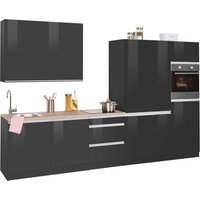 HELD MÖBEL Küchenzeile "Ohio", ohne E-Geräte, Breite 330 cm küche: grau hochglanz, grafit,, korpus: grafit, arbeitsplatte: eichefarben - B/T: 330 cm x 60 cm - Rabatt: 24 % Einbauküchen und Küchenzeilen online kaufen HELD MÖBEL Küchenzeile "Ohio", ohne E-Geräte, Breite 330 cm küche: grau hochglanz, grafit,, korpus: grafit, arbeitsplatte: eichefarben - B/T: 330 cm x 60 cm - Rabatt: 24 % Einbauküchen und Küchenzeilen online kaufen