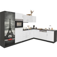 HELD MÖBEL Winkelküche "Paris", Stellbreite 290/220 cm, wahlweise mit Induktionskochfeld küche: weiß, grafit,, korpus: grafit, arbeitsplatte: anthrazit - B/T: 290 cm x 220 cm, Glaskeramik-Cerankochfeld (SCHOTT) - Rabatt: 32 % Einbauküchen und Küchenzeilen online kaufen HELD MÖBEL Winkelküche "Paris", Stellbreite 290/220 cm, wahlweise mit Induktionskochfeld küche: weiß, grafit,, korpus: grafit, arbeitsplatte: anthrazit - B/T: 290 cm x 220 cm, Glaskeramik-Cerankochfeld (SCHOTT) - Rabatt: 32 % Einbauküchen und Küchenzeilen online kaufen