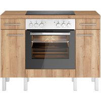 OPTIFIT Küche "Lilly", Breite 120, wahlweise mit E-Geräten küche: wildeiche, wildeiche, wildeiche, front: wildeiche,, arbeitsplatte: wildeiche struktur - B/H/T: 120 cm x 90 cm x 60 cm, mit E-Geräte - Rabatt: 40 % Einbauküchen und Küchenzeilen online kaufen