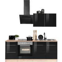Kochstation Küchenzeile "KS-Brindisi", mit E-Geräten, Breite 210 cm küche: schwarz hochglanz, eiche sonoma,, korpus: eiche sonoma, arbeitsplatte: eichefarben - B/T: 210 cm x 60 cm - Rabatt: 30 % Einbauküchen und Küchenzeilen online kaufen Kochstation Küchenzeile "KS-Brindisi", mit E-Geräten, Breite 210 cm küche: schwarz hochglanz, eiche sonoma,, korpus: eiche sonoma, arbeitsplatte: eichefarben - B/T: 210 cm x 60 cm - Rabatt: 30 % Einbauküchen und Küchenzeilen online kaufen
