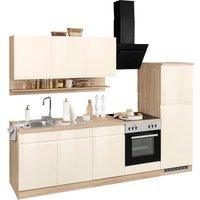 Kochstation Küche "KS-Virginia", Breite 270 cm, wahlweise mit E-Geräten küche: creme hochglanz, eiche sonoma, front: creme hochglanz, korpus: eiche sonoma, arbeitsplatte: eiche sonoma - B/H/T: 270 cm x 200 cm x 60 cm, ohne E-Geräte - Rabatt: 23 % Einbauküchen und Küchenzeilen online kaufen Kochstation Küche "KS-Virginia", Breite 270 cm, wahlweise mit E-Geräten küche: creme hochglanz, eiche sonoma, front: creme hochglanz, korpus: eiche sonoma, arbeitsplatte: eiche sonoma - B/H/T: 270 cm x 200 cm x 60 cm, ohne E-Geräte - Rabatt: 23 % Einbauküchen und Küchenzeilen online kaufen