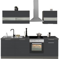 HELD MÖBEL Küche "Luhe", 240 cm breit, wahlweise mit oder ohne E-Geräten, gefräste MDF-Fronten küche: grau matt, grafit, front: weiß matt, korpus: grafit, arbeitsplatte: oxid stone - B/T: 240 cm x 60 cm, inkl. E-Geräte - Rabatt: 33 % Einbauküchen und Küchenzeilen Produktbild HELD MÖBEL Küche "Luhe", 240 cm breit, wahlweise mit oder ohne E-Geräten, gefräste MDF-Fronten küche: grau matt, grafit, front: weiß matt, korpus: grafit, arbeitsplatte: oxid stone - B/T: 240 cm x 60 cm, inkl. E-Geräte - Rabatt: 33 % Einbauküchen und Küchenzeilen Produktbild