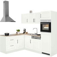 HELD MÖBEL Winkelküche "Stockholm", Stellbreite 230/170 cm, mit hochwertigen MDF Fronten im Landhaus-Stil küche: weiß, weiß,, korpus: weiß, arbeitsplatte: eichefarben - B/T: 230 cm x 170 cm - Rabatt: 24 % Einbauküchen und Küchenzeilen online kaufen HELD MÖBEL Winkelküche "Stockholm", Stellbreite 230/170 cm, mit hochwertigen MDF Fronten im Landhaus-Stil küche: weiß, weiß,, korpus: weiß, arbeitsplatte: eichefarben - B/T: 230 cm x 170 cm - Rabatt: 24 % Einbauküchen und Küchenzeilen online kaufen
