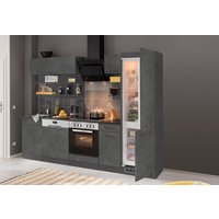HELD MÖBEL Küchenzeile "Tulsa", ohne E-Geräte, Breite 270 cm, schwarze Metallgriffe, MDF Fronten küche: betonfarben dunkel,, korpus: grafit, arbeitsplatte: anthrazit - B/T: 270 cm x 60 cm - Rabatt: 24 % Einbauküchen und Küchenzeilen online kaufen HELD MÖBEL Küchenzeile "Tulsa", ohne E-Geräte, Breite 270 cm, schwarze Metallgriffe, MDF Fronten küche: betonfarben dunkel,, korpus: grafit, arbeitsplatte: anthrazit - B/T: 270 cm x 60 cm - Rabatt: 24 % Einbauküchen und Küchenzeilen online kaufen