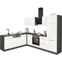 Kochstation Winkelküche "KS-Brindisi", ohne Geräte, Stellbreite 220/280 cm küche: weiß hochglanz, grafit,, korpus: grafit, arbeitsplatte: eichefarben - B/T: 280 cm x 160 cm - Rabatt: 23 % Einbauküchen und Küchenzeilen online kaufen Kochstation Winkelküche "KS-Brindisi", ohne Geräte, Stellbreite 220/280 cm küche: weiß hochglanz, grafit,, korpus: grafit, arbeitsplatte: eichefarben - B/T: 280 cm x 160 cm - Rabatt: 23 % Einbauküchen und Küchenzeilen online kaufen