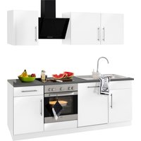 wiho Küchen Küchenzeile "Cali", mit E-Geräten, Breite 220 cm mit Metallgriffen küche: front: weiß glanz, korpus: weiß, arbeitsplatte: granit grau,, , arbeitsplatte: granit grau - B/T: 220 cm x 60 cm - Rabatt: 29 % Einbauküchen und Küchenzeilen online kaufen wiho Küchen Küchenzeile "Cali", mit E-Geräten, Breite 220 cm mit Metallgriffen küche: front: weiß glanz, korpus: weiß, arbeitsplatte: granit grau,, , arbeitsplatte: granit grau - B/T: 220 cm x 60 cm - Rabatt: 29 % Einbauküchen und Küchenzeilen online kaufen