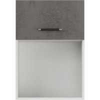IMPULS KÜCHEN Klapphängeschrank, mit Klapptür und offener Nische beton, optik schiefer dunkelgrau - B/H/T: 50 cm x 72,3 cm x 34,2 cm - Rabatt: 30 % Küchenmöbel online kaufen