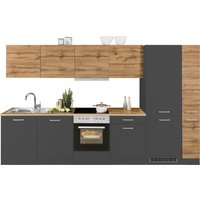 HELD MÖBEL Küchenzeile "Kehl", mit E-Geräten, Breite 330 cm, inkl. Kühl/Gefrierkombination küche: grau, wotaneiche,, korpus: grafit, arbeitsplatte: wotaneiche - B/T: 330 cm x 60 cm - Rabatt: 31 % Einbauküchen und Küchenzeilen online kaufen HELD MÖBEL Küchenzeile "Kehl", mit E-Geräten, Breite 330 cm, inkl. Kühl/Gefrierkombination küche: grau, wotaneiche,, korpus: grafit, arbeitsplatte: wotaneiche - B/T: 330 cm x 60 cm - Rabatt: 31 % Einbauküchen und Küchenzeilen online kaufen