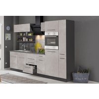 HELD MÖBEL Küchenzeile "Tulsa", ohne E-Geräte, Breite 300 cm, schwarze Metallgriffe, MDF Fronten küche: betonfarben hell,, korpus: grafit, arbeitsplatte: anthrazit - B/T: 300 cm x 60 cm - Rabatt: 23 % Einbauküchen und Küchenzeilen online kaufen HELD MÖBEL Küchenzeile "Tulsa", ohne E-Geräte, Breite 300 cm, schwarze Metallgriffe, MDF Fronten küche: betonfarben hell,, korpus: grafit, arbeitsplatte: anthrazit - B/T: 300 cm x 60 cm - Rabatt: 23 % Einbauküchen und Küchenzeilen online kaufen