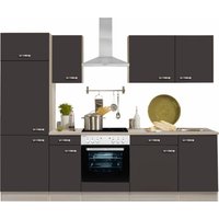 OPTIFIT Küchenzeile "Faro", mit E-Geräten, Breite 270 cm küche: anthrazit,, korpus: akaziefarben, arbeitsplatte: akaziefarben - B/T: 270 cm x 60 cm - Rabatt: 31 % Einbauküchen und Küchenzeilen online kaufen OPTIFIT Küchenzeile "Faro", mit E-Geräten, Breite 270 cm küche: anthrazit,, korpus: akaziefarben, arbeitsplatte: akaziefarben - B/T: 270 cm x 60 cm - Rabatt: 31 % Einbauküchen und Küchenzeilen online kaufen