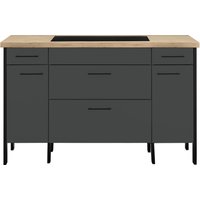 OPTIFIT Kochfeldumbauschrank "Tokio", 128 cmbreit, mit Stahlgestell, mit Vollauszug anthrazit - B/H/T: 128 cm x 90,8 cm x 60 cm, 2 St., Komplettausführung - Rabatt: 16 % Küchenmöbel online kaufen OPTIFIT Kochfeldumbauschrank "Tokio", 128 cmbreit, mit Stahlgestell, mit Vollauszug anthrazit - B/H/T: 128 cm x 90,8 cm x 60 cm, 2 St., Komplettausführung - Rabatt: 16 % Küchenmöbel online kaufen