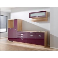 HELD MÖBEL Küchenzeile "Fulda", ohne E-Geräte, Breite 270 cm küche: auberginefarben,, - B/T: 270 cm x 60 cm - Rabatt: 23 % Einbauküchen und Küchenzeilen online kaufen HELD MÖBEL Küchenzeile "Fulda", ohne E-Geräte, Breite 270 cm küche: auberginefarben,, - B/T: 270 cm x 60 cm - Rabatt: 23 % Einbauküchen und Küchenzeilen online kaufen