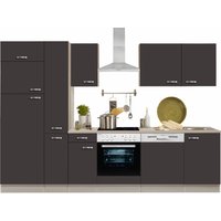 OPTIFIT Küchenzeile "Faro", mit E-Geräten, Breite 300 cm küche: anthrazit,, korpus: akaziefarben, arbeitsplatte: akaziefarben - B/T: 300 cm x 60 cm - Rabatt: 31 % Einbauküchen und Küchenzeilen online kaufen OPTIFIT Küchenzeile "Faro", mit E-Geräten, Breite 300 cm küche: anthrazit,, korpus: akaziefarben, arbeitsplatte: akaziefarben - B/T: 300 cm x 60 cm - Rabatt: 31 % Einbauküchen und Küchenzeilen online kaufen