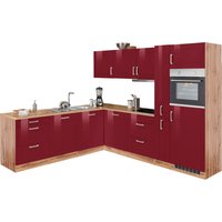 HELD MÖBEL Winkelküche "Tinnum", mit E-Geräten, Stellbreite 240/270 cm küche: rot hochglanz,, korpus: wotaneichefarben, arbeitsplatte: wotaneichefarben - B/T: 240 cm x 270 cm, mit Induktion - Rabatt: 33 % Einbauküchen und Küchenzeilen online kaufen HELD MÖBEL Winkelküche "Tinnum", mit E-Geräten, Stellbreite 240/270 cm küche: rot hochglanz,, korpus: wotaneichefarben, arbeitsplatte: wotaneichefarben - B/T: 240 cm x 270 cm, mit Induktion - Rabatt: 33 % Einbauküchen und Küchenzeilen online kaufen