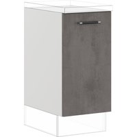 IMPULS KÜCHEN Auszugsunterschrank beton, optik schiefer dunkelgrau - B/H/T: 40 cm x 72,3 cm x 57,6 cm - Rabatt: 33 % Küchenmöbel online kaufen
