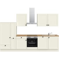 nobilia Küchenzeile ""Cascada basic"", vormontiert, Ausrichtung wählbar, Breite 330 cm, ohne E-Geräte küche: front: lacklaminat weiß, korpus: weiß, arbeitsplatte: eiche sierra nachbildung,, , arbeitsplatte: eiche sierra nachbildung - B/H/T: 330,3 cm x 216,6 cm x 60 cm, Küchenzeile, Spülenschrank rechts - Rabatt: 42 % Einbauküchen und Küchenzeilen online kaufen
