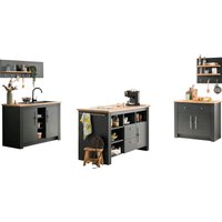 Kochstation Küche "KS-Westminster", Breite 226 cm, ohne E-Geräte küche: grau dunkel,, korpus: grau dunkel, arbeitsplatte: eiche wotan dekor - B/T: 226 cm x 60 cm - Rabatt: 22 % Einbauküchen und Küchenzeilen online kaufen Kochstation Küche "KS-Westminster", Breite 226 cm, ohne E-Geräte küche: grau dunkel,, korpus: grau dunkel, arbeitsplatte: eiche wotan dekor - B/T: 226 cm x 60 cm - Rabatt: 22 % Einbauküchen und Küchenzeilen online kaufen