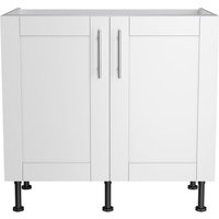 OPTIFIT Spülenschrank "Ahus", Breite 90 cm weiß matt, weiß - B/H/T: 90 cm x 87 cm x 58,4 cm, 2 St. - Rabatt: 30 % Küchenmöbel online kaufen