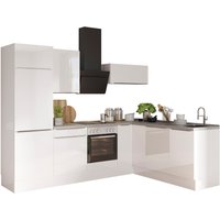 OPTIFIT Winkelküche "Aken", ohne E-Geräte, Stellbreite 200 x 270 cm küche: weiß hochglanz, weiß, oxid grau,, korpus: weiß, arbeitsplatte: eiche - B/T: 200 cm x 60 cm, links - Rabatt: 13 % Einbauküchen und Küchenzeilen online kaufen OPTIFIT Winkelküche "Aken", ohne E-Geräte, Stellbreite 200 x 270 cm küche: weiß hochglanz, weiß, oxid grau,, korpus: weiß, arbeitsplatte: eiche - B/T: 200 cm x 60 cm, links - Rabatt: 13 % Einbauküchen und Küchenzeilen online kaufen