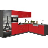 HELD MÖBEL Winkelküche "Paris", Stellbreite 290/220 cm, wahlweise mit Induktionskochfeld küche: rot, grafit,, korpus: grafit, arbeitsplatte: anthrazit - B/T: 290 cm x 220 cm, Glaskeramik-Cerankochfeld (SCHOTT) - Rabatt: 33 % Einbauküchen und Küchenzeilen online kaufen HELD MÖBEL Winkelküche "Paris", Stellbreite 290/220 cm, wahlweise mit Induktionskochfeld küche: rot, grafit,, korpus: grafit, arbeitsplatte: anthrazit - B/T: 290 cm x 220 cm, Glaskeramik-Cerankochfeld (SCHOTT) - Rabatt: 33 % Einbauküchen und Küchenzeilen online kaufen