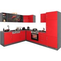 HELD MÖBEL Winkelküche "Paris", ohne E-Geräte, Stellbreite 220/280 cm küche: rot, grafit,, korpus: grafit, arbeitsplatte: anthrazit - B/T: 220 cm x 280 cm - Rabatt: 23 % Einbauküchen und Küchenzeilen online kaufen HELD MÖBEL Winkelküche "Paris", ohne E-Geräte, Stellbreite 220/280 cm küche: rot, grafit,, korpus: grafit, arbeitsplatte: anthrazit - B/T: 220 cm x 280 cm - Rabatt: 23 % Einbauküchen und Küchenzeilen online kaufen